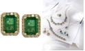 EFFY Collection Brasilica by EFFY&reg; Emerald (1-9/10 ct. t.w.) and Diamond (1/4 ct. t.w.) Stud Earrings in 14k Gold, Created for Macy's